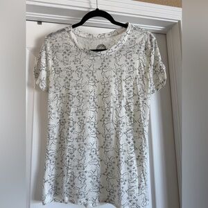 Grateful Dead White Graphic Print Women's Top